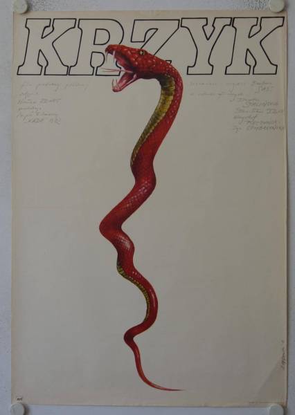 Der Schrei originales polnisches Filmplakat